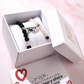 Pack - Pulseras Distancia -Cuarzo Rosa & Onix Negro Brillante- Personalizadas