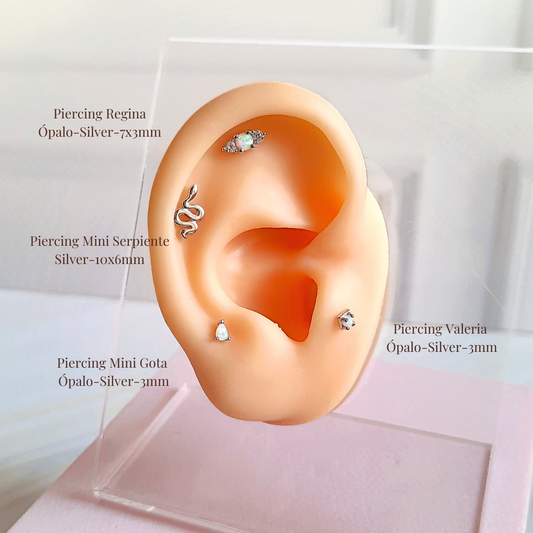 Piercing Regina - Ópalo - Silver - 7x3mm