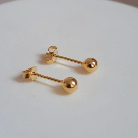 Aretes Gold Pellet - 4mm