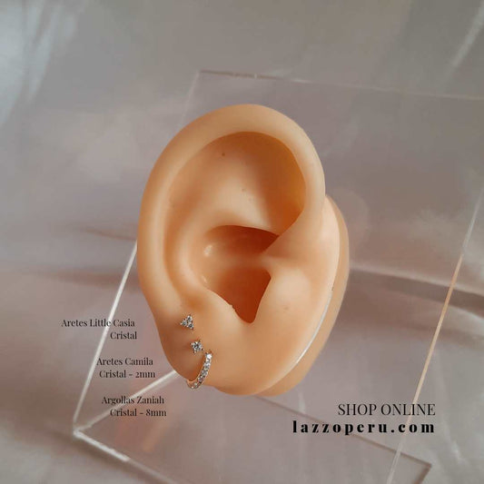 Aretes Little Casia - Gold - 3mm - Cristal