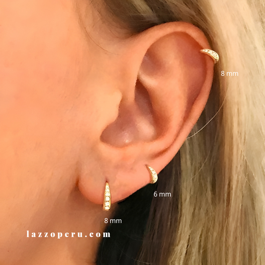 Argollas Juliet - Cristal - Gold - 6 mm