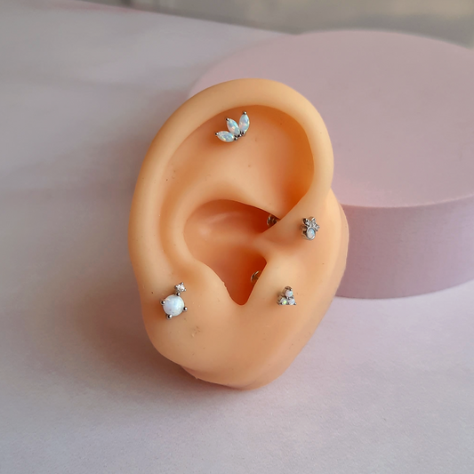 Piercing Cloe - Ópalo - Silver - 7x5 mm