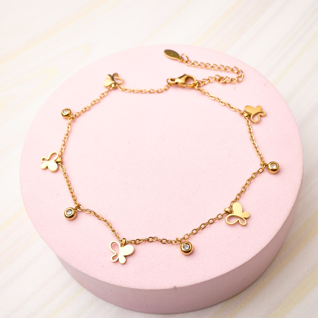 Tobillera Mariposa - Gold