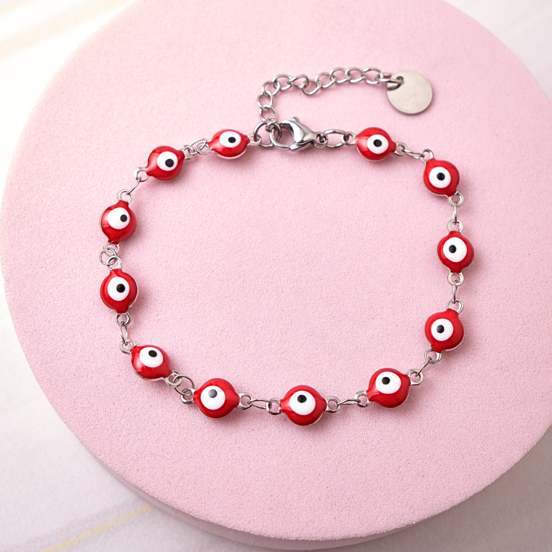 Pulsera Turkey - Rojo - Silver