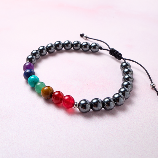 Pulsera Chakras - Hematita