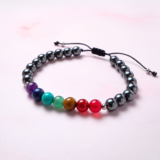 Pulsera Chakras - Hematita
