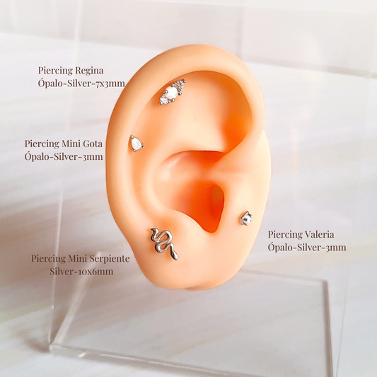 Piercing Valeria - Ópalo - Silver - 3mm