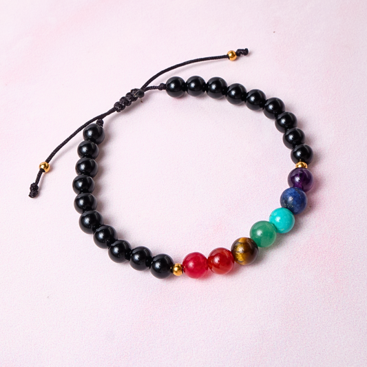 Pulsera Chakras - Negro