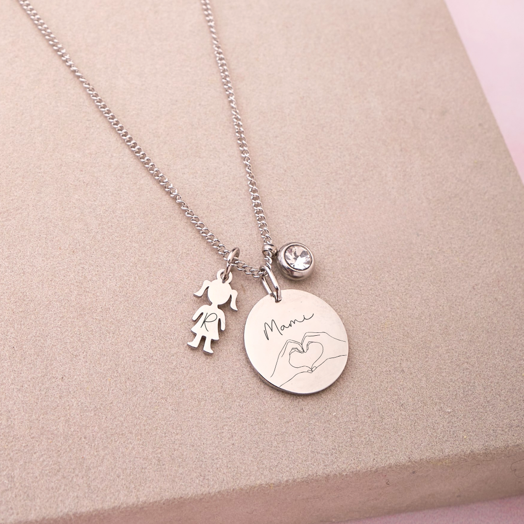 Collar Natalia - Silver- Personalizado