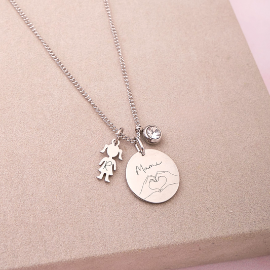 Collar Natalia - Silver- Personalizado