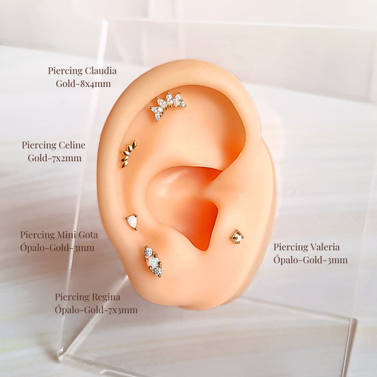 Piercing Valeria - Ópalo - Gold - 3mm