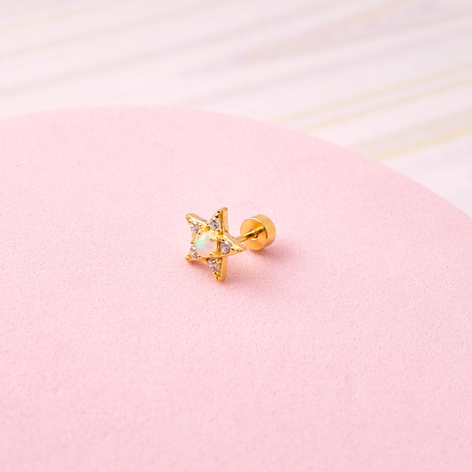 Piercing Estrella - Ópalo - Gold - 9mm