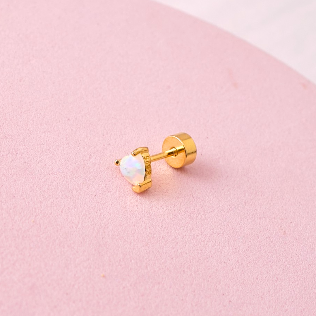Piercing Corazón - Ópalo - Gold