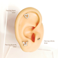 Piercing Heart - Silver - 6x7mm