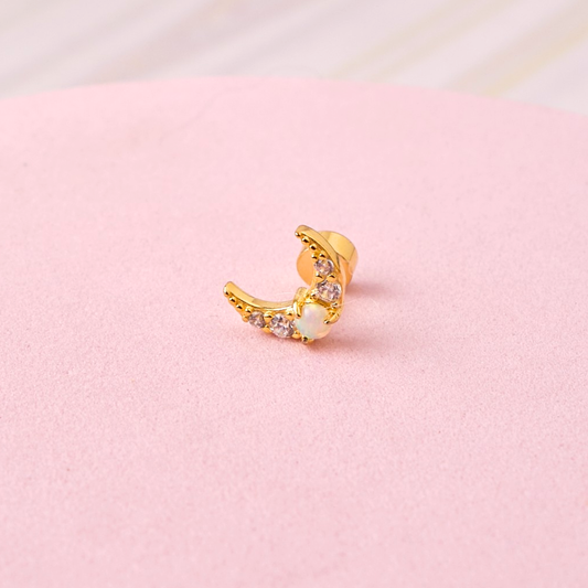 Piercing Luna - Ópalo - Gold - 8x7mm