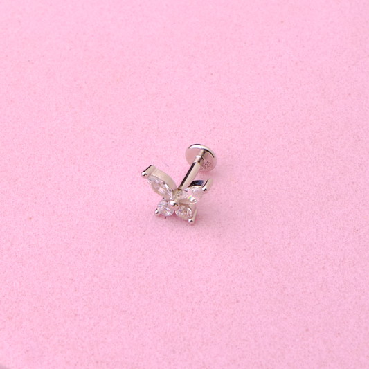 Piercing Butterfly - Silver - 6x8mm