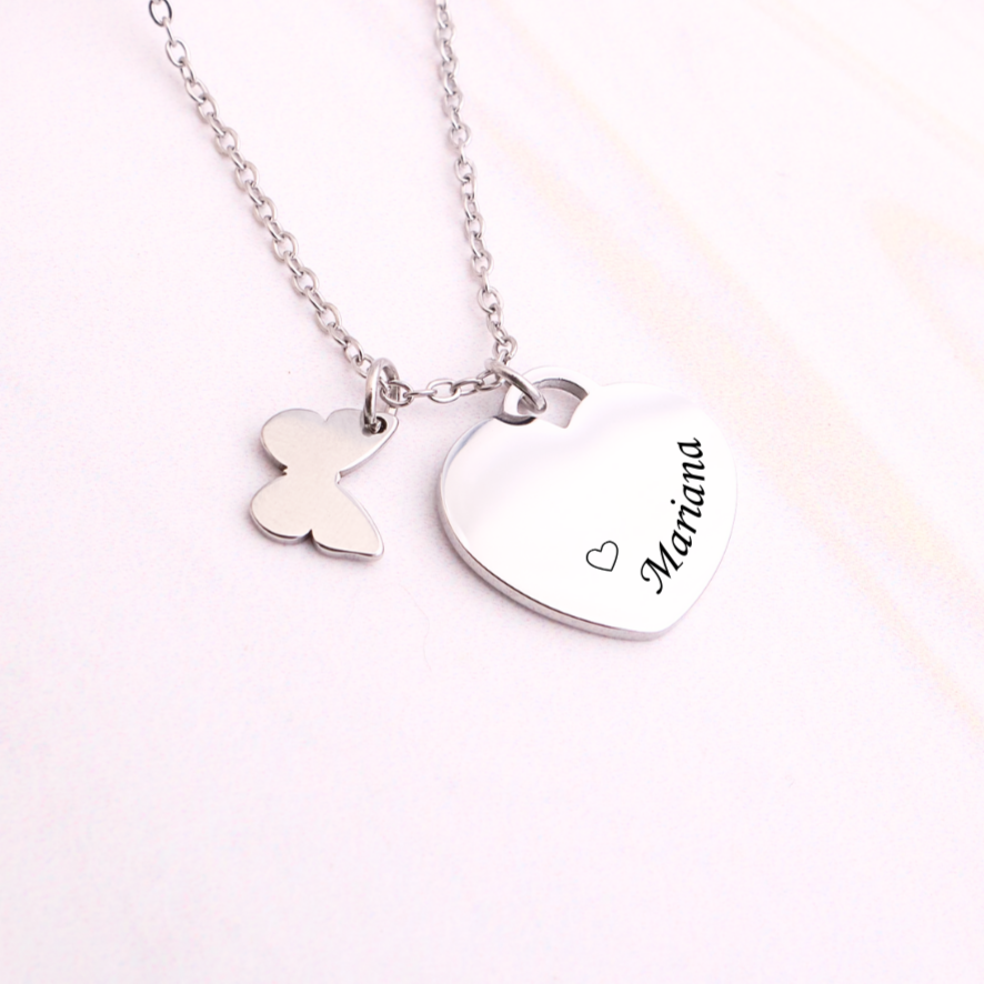 Collar Corazón - Silver - Personalizado