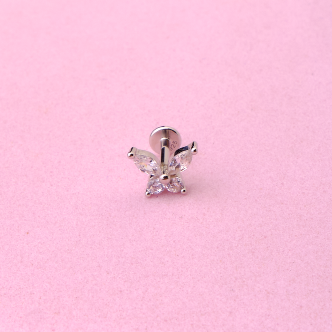 Piercing Butterfly - Silver - 6x8mm