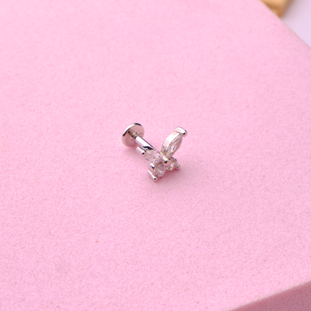 Piercing Butterfly - Silver - 6x8mm
