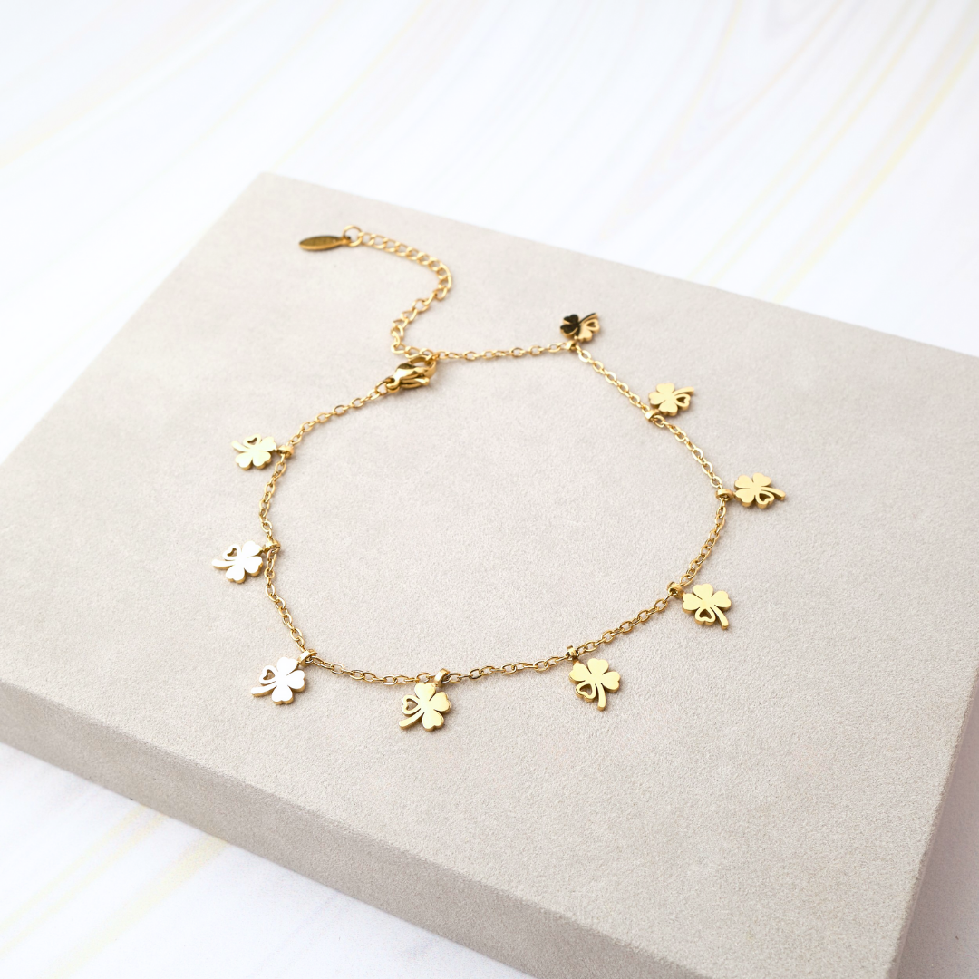 Tobillera Trébol - Gold