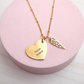 Collar Corazón - Ala - Gold - Personalizado