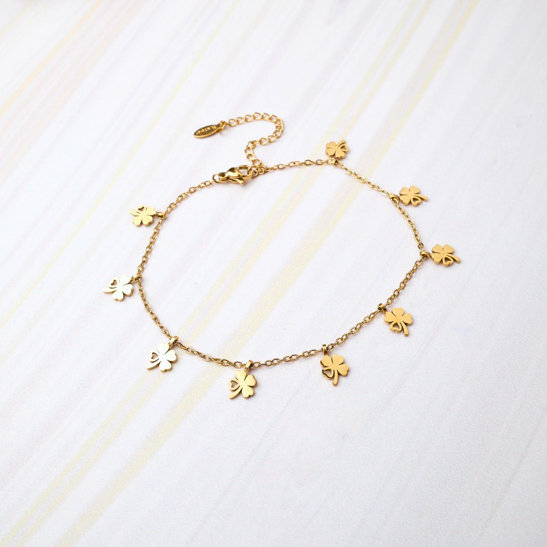 Tobillera Trébol - Gold