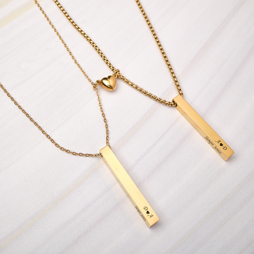 Pack - Collares Juntos por Siempre - Gold - Personalizados