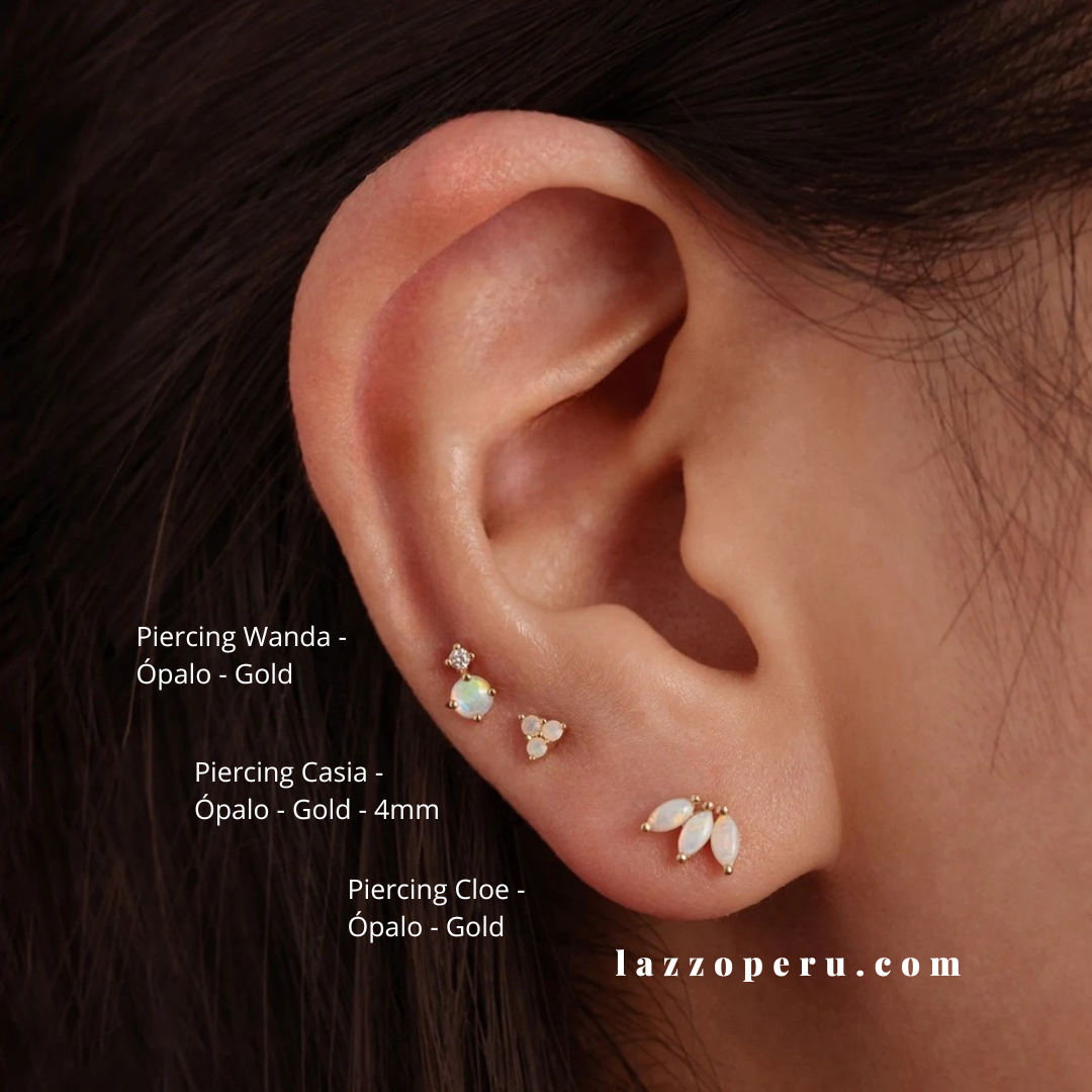 Piercing Cloe - Ópalo Gold - 7x5mm