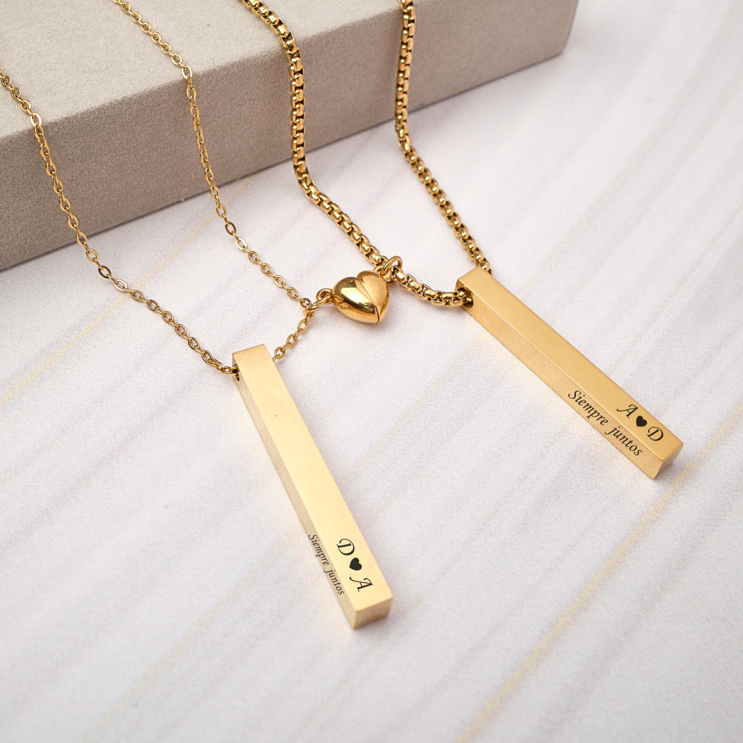 Pack - Collares Juntos por Siempre - Gold - Personalizados
