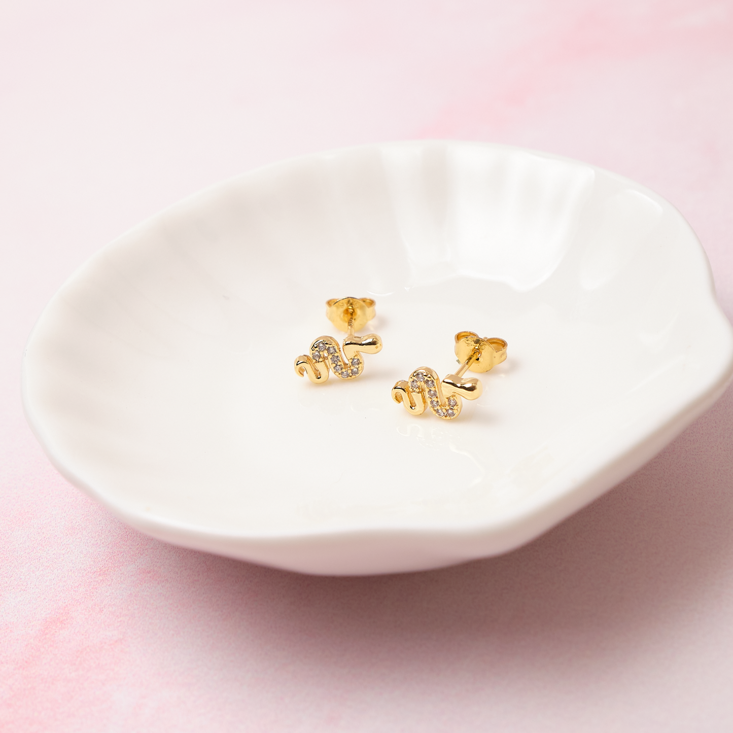 Aretes Serpiente - Gold - 10x6mm