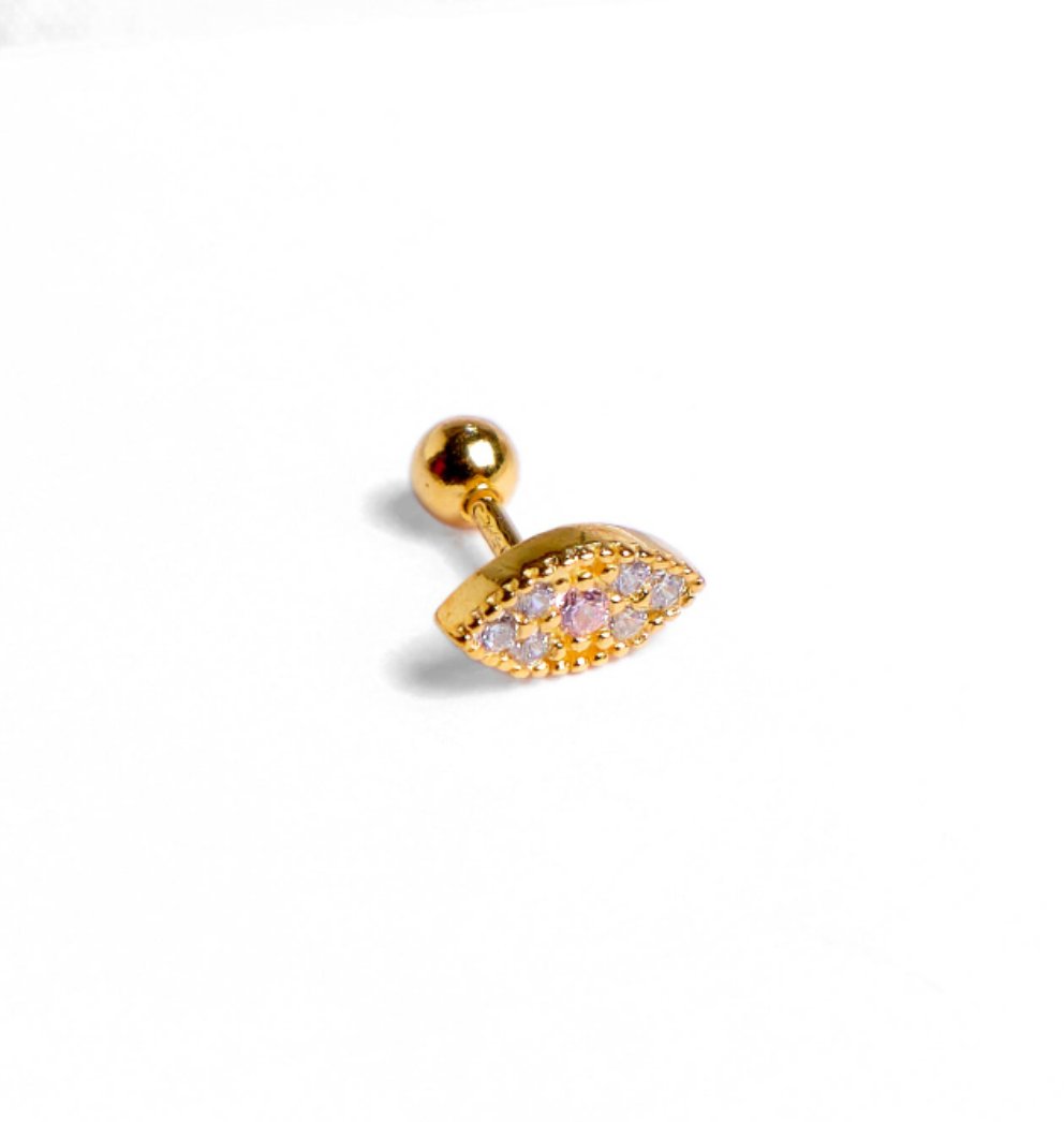 Piercing Ojo Turco - Gold -7x3mm