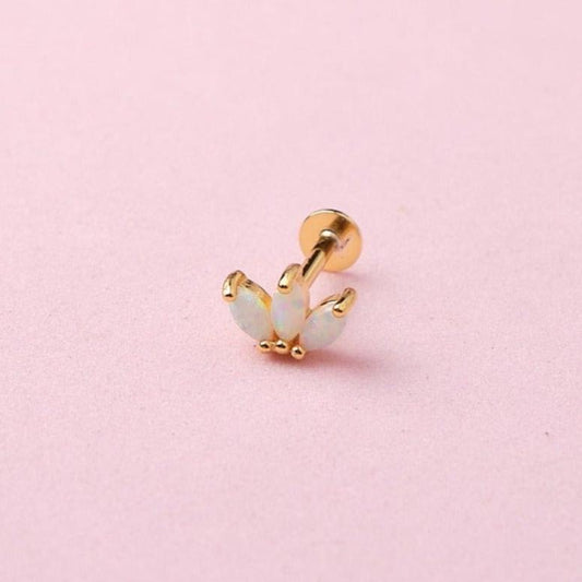 Piercing Cloe - Ópalo Gold - 7x5mm