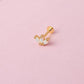 Piercing Cloe - Ópalo Gold - 7x5mm