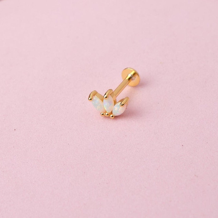 Piercing Cloe - Ópalo Gold - 7x5mm