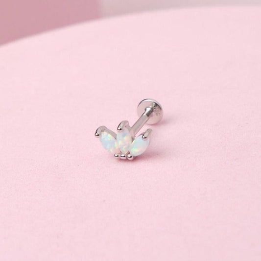 Piercing Cloe - Ópalo - Silver - 7x5 mm