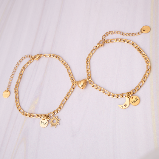 Pack - Pulseras Sol y Luna - Gold - Personalizadas