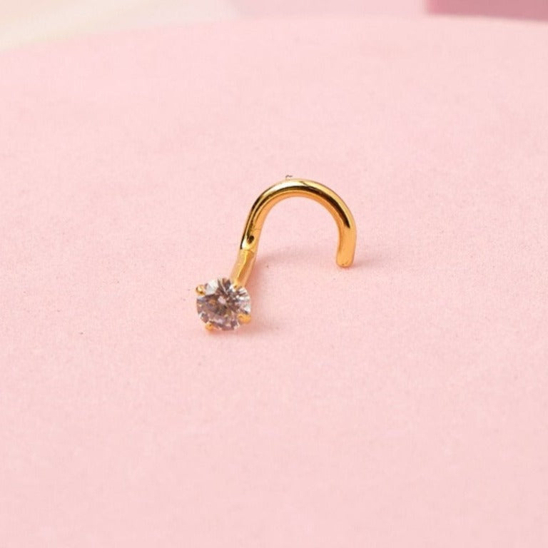 Piercing Diamond - Cristal - Nostril - Gold - 3mm