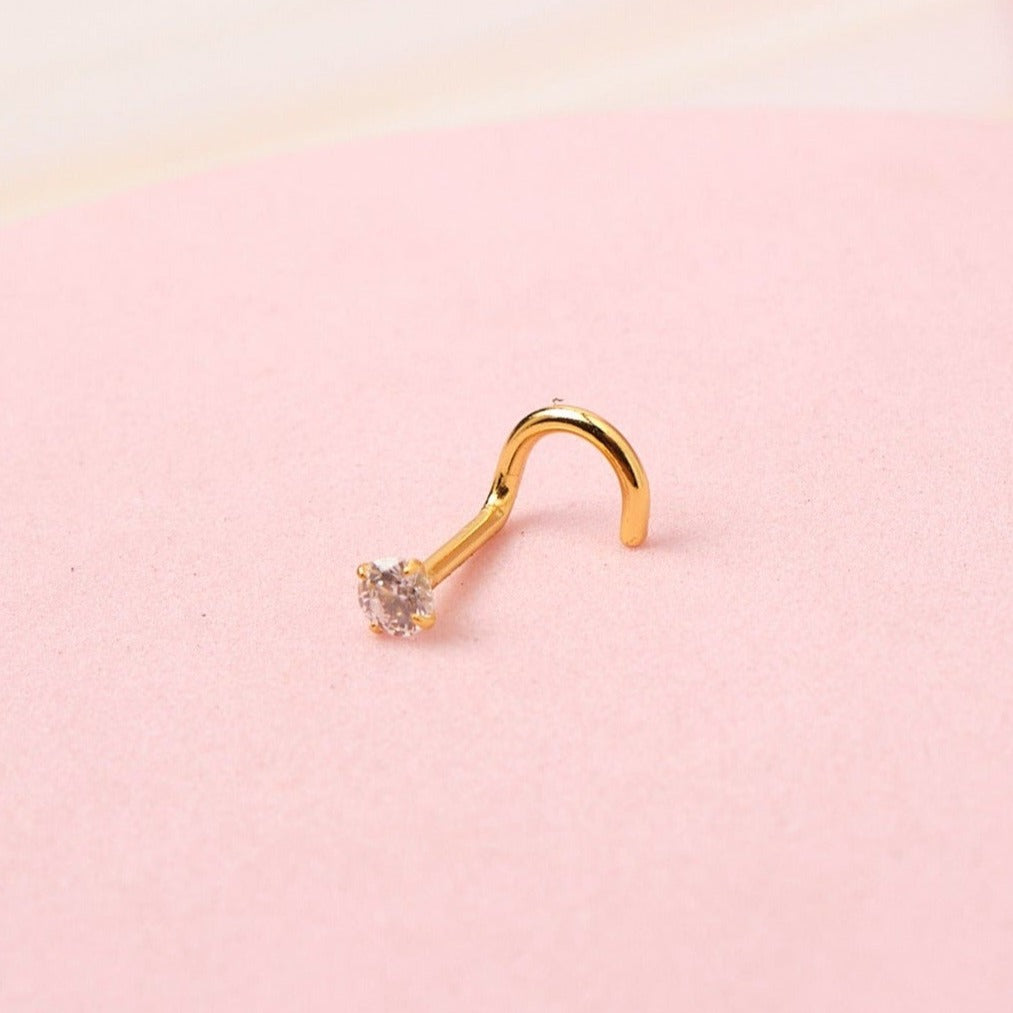 Piercing Diamond - Cristal - Nostril - Gold - 3mm