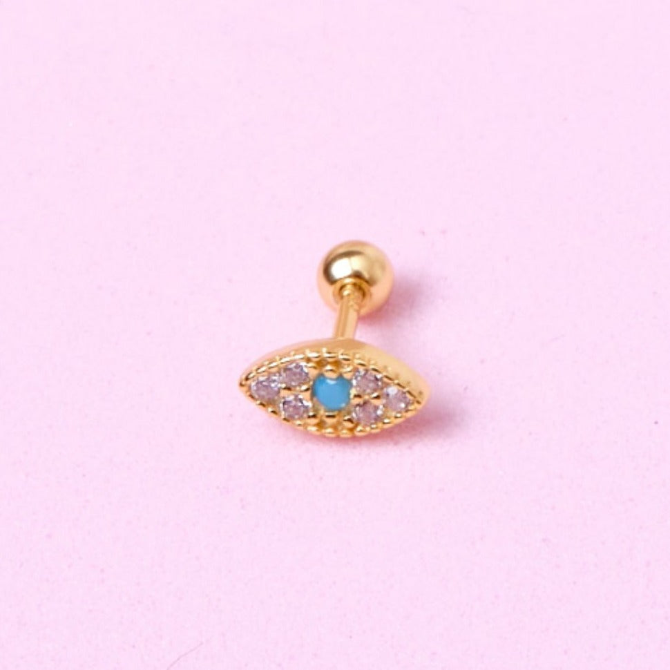 Piercing Ojo Turco - Gold -7x3mm