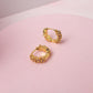 Argollas Alelí - Gold -Lila - 9mm