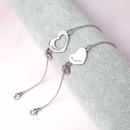 Pack - Pulseras Corazones Madre e Hija - Personalizadas