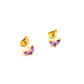 Aretes Rabbit Ears - Gold - 6X5 mm- Lila