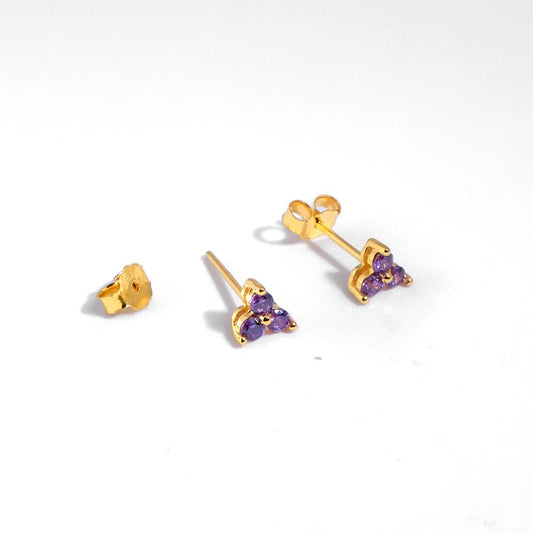 Aretes Casia - Gold - 5mm - Lila