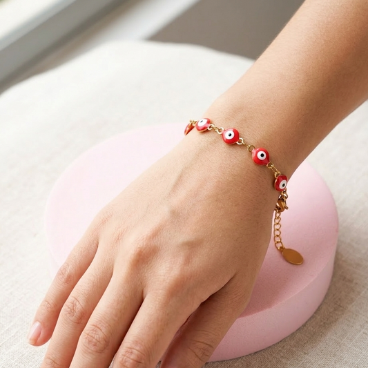 Pulsera Turkey - Rojo - Gold