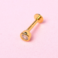 Piercing Adamant - Cristal - Gold- 4mm