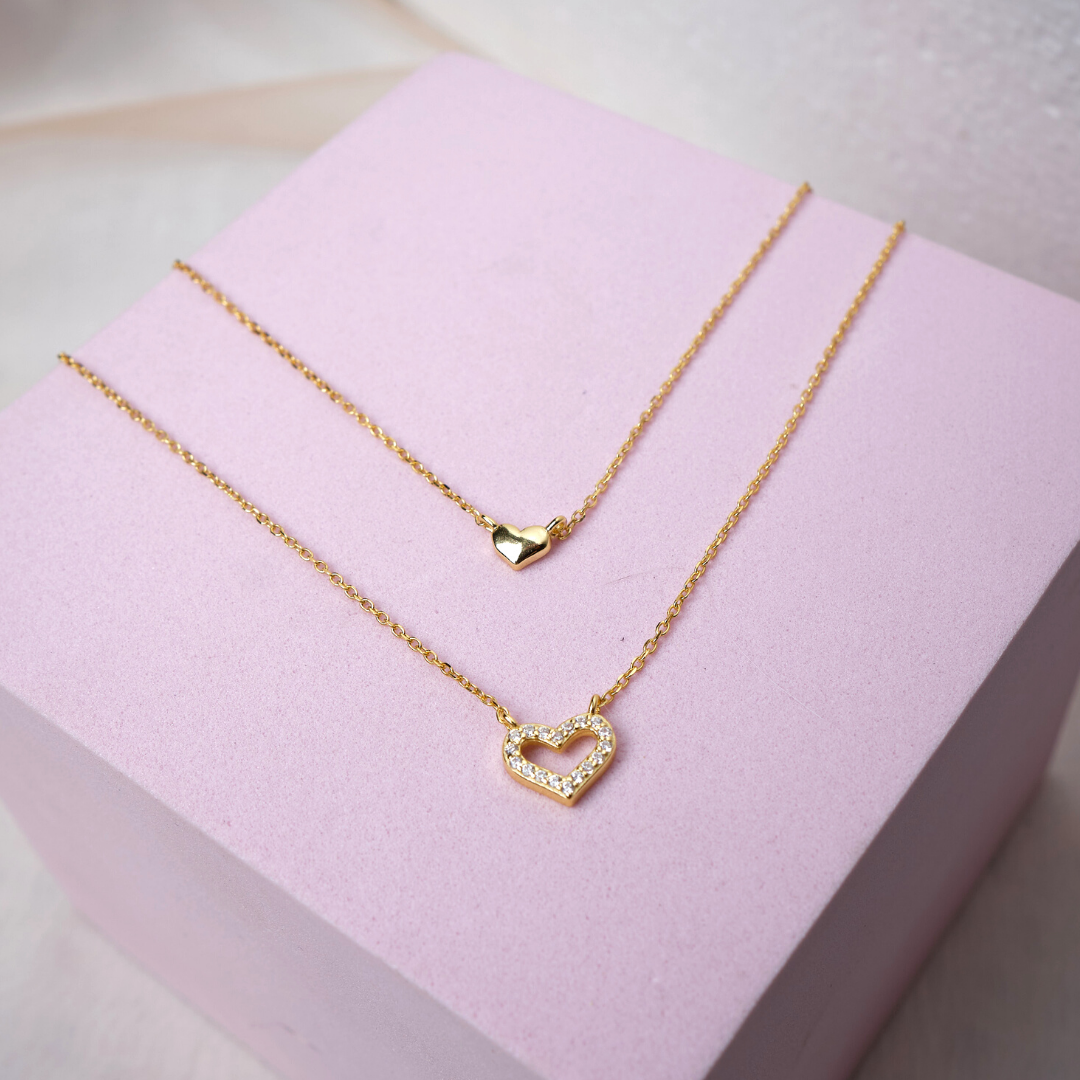 Collar Corazones - Gold