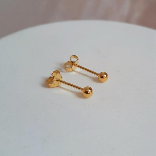 Aretes Gold Pellet - 3mm