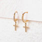 Pendientes Cross - Gold - 8mm