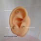 Piercing Ojo Turco - Azul - Gold -6x3mm