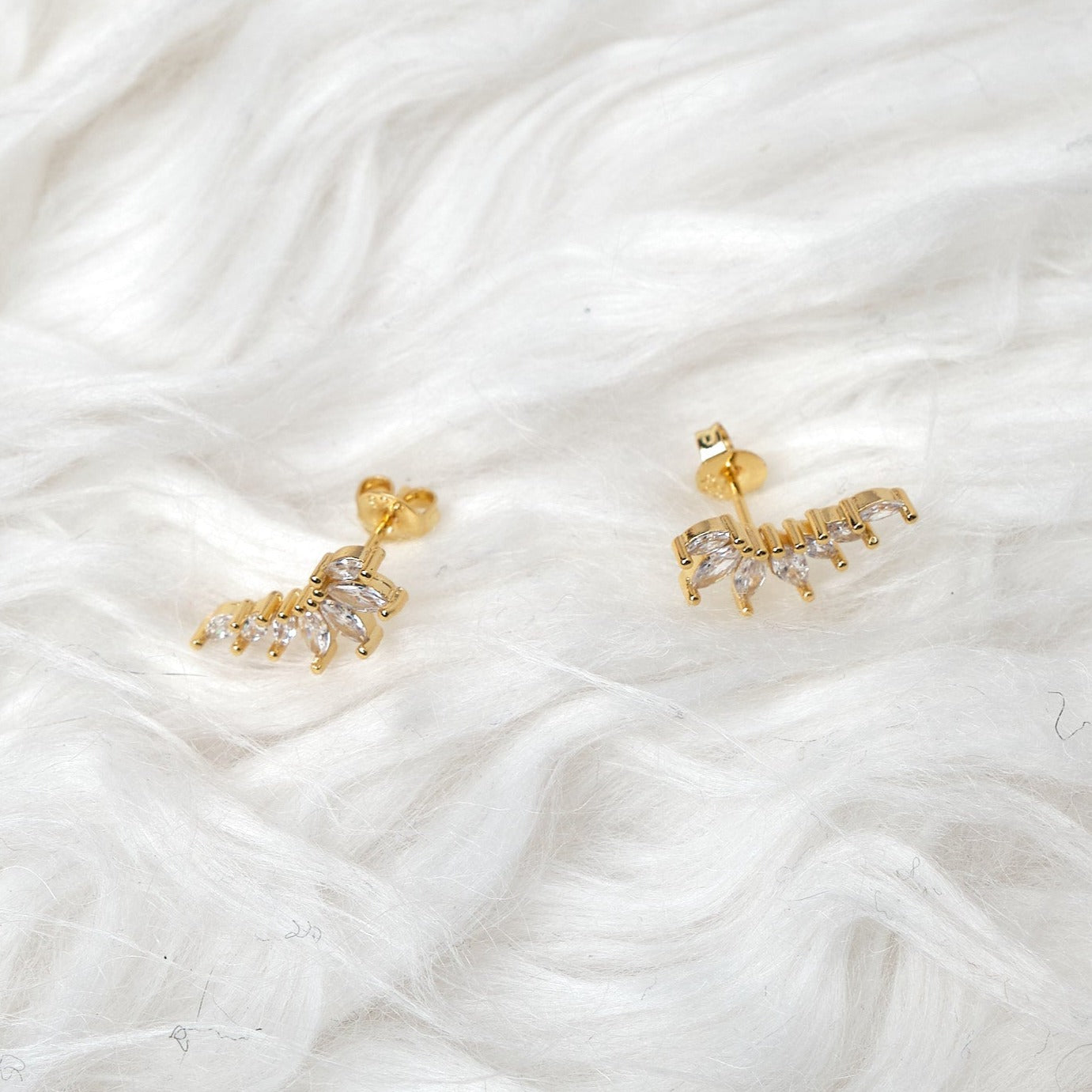 Aretes Helen - Cristal - Gold - 9x5 mm